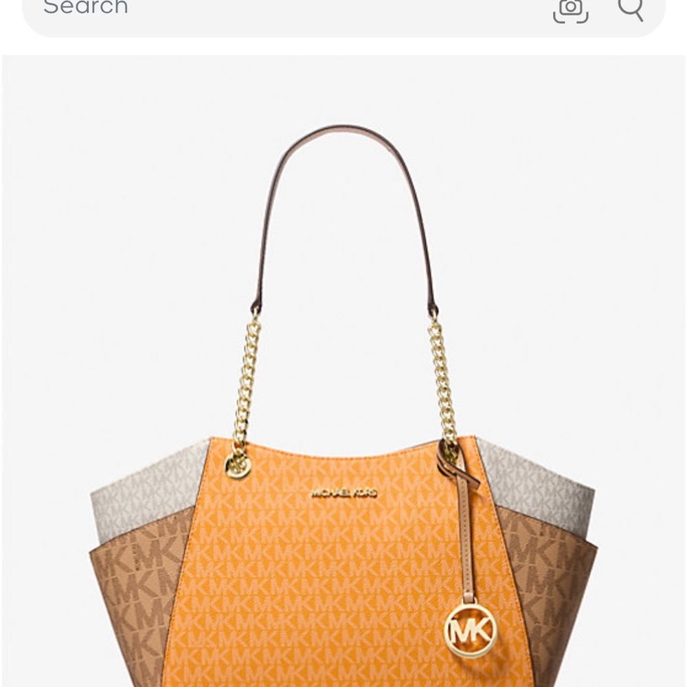 Michael Kors Orange and Brown Women's Bag